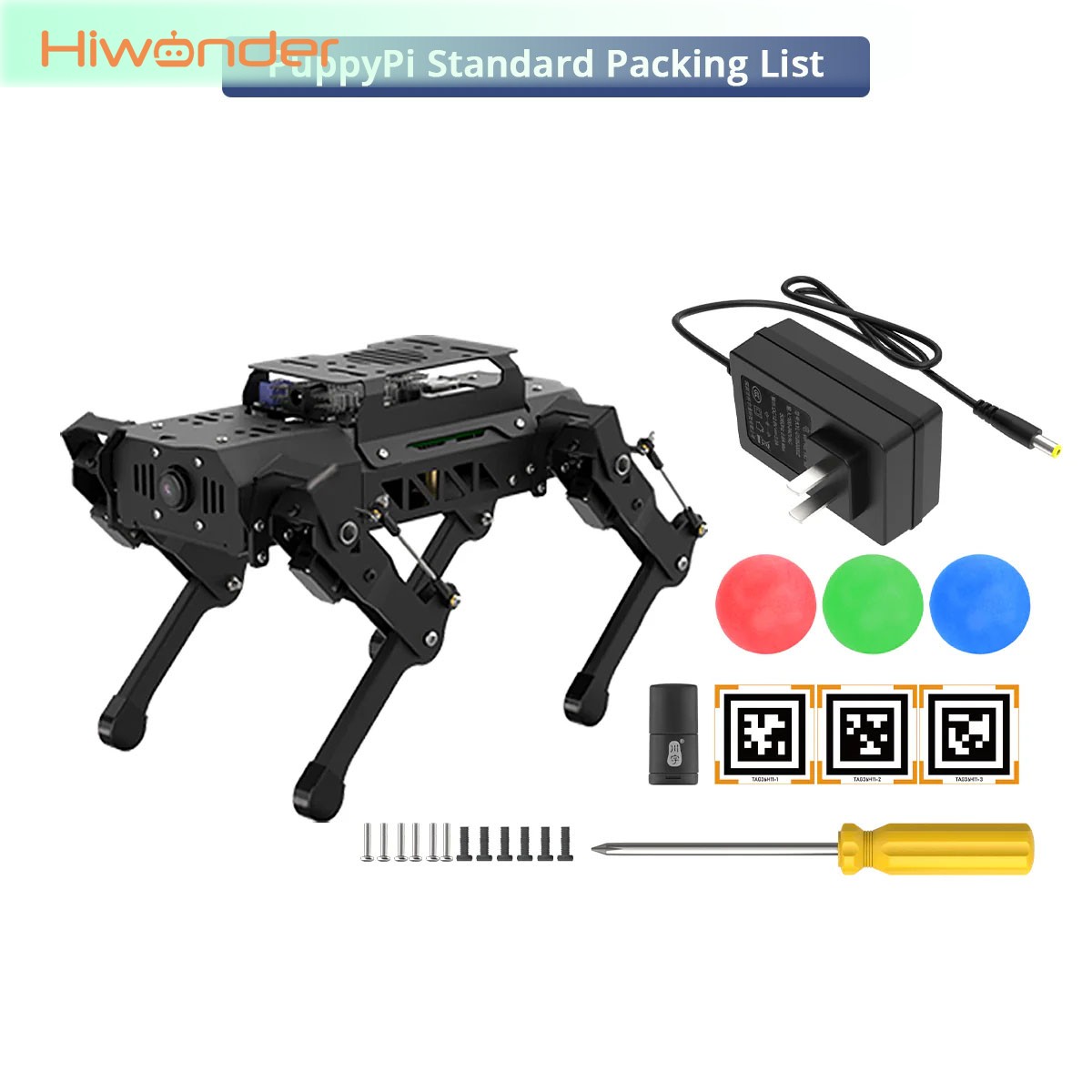 Raspberry Pi 5 8Gb Kit - Hiwonder PuppyPi Standard Kit Robot Quadrupede