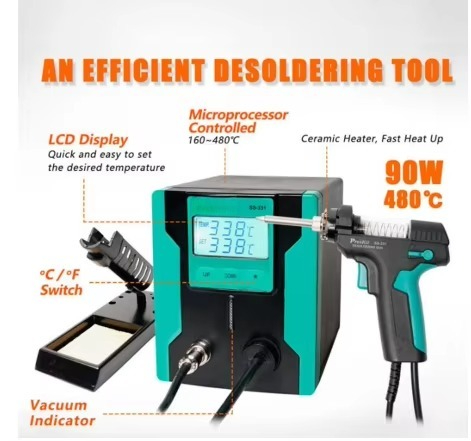Desoldering Gun Vacuum Electric - Pompa Dissaldante Elettrica Digitale ESD Safe