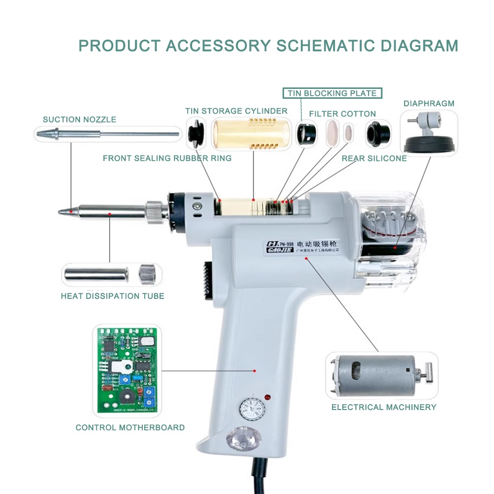 S-993A Pistola dissaldante ele - Desoldering Gun Vacuum Electric recensione e prezzo